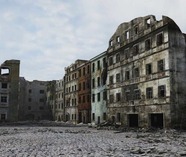TurboSquid Ruined City Warsaw WW2 1945 3D Models
