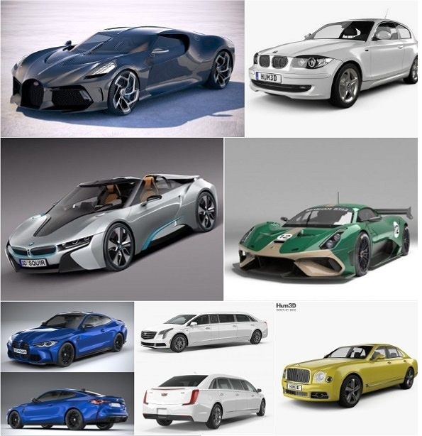 Car 3D Models Bundle January 2021