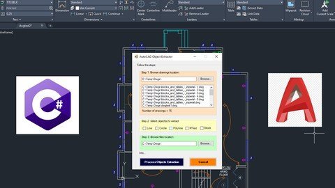AutoCAD Programming using C with Windows Forms