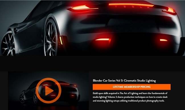 CGFasttrack Blender Car Series Vol 3 Cinematic Studio Lighting