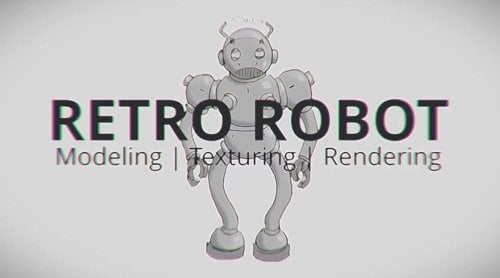 Retro Robot 3 3 Posing and Rendering in Blender 2 9