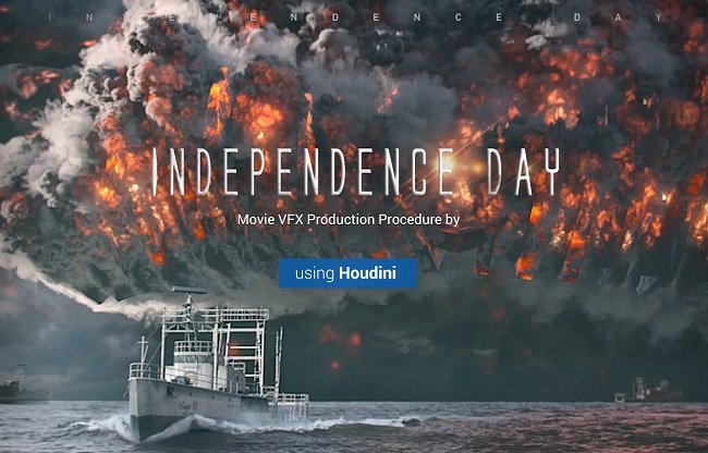 Wingfox Independence Day Production procedure of a movie VFX scene using Houdini