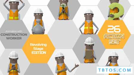 Videohive 26 Action Set Construction Worker