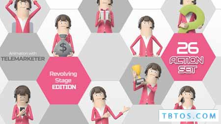 Videohive 26 Action Set Telemarketer