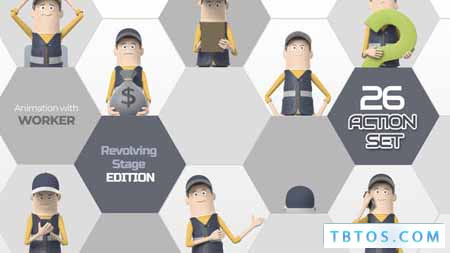Videohive 26 Action Set Worker