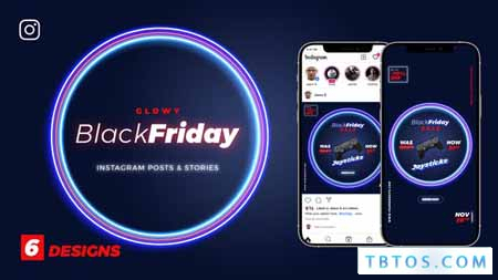 Videohive Black Friday Sale Glow Instagram Ad B159