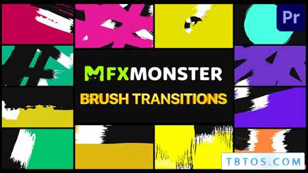 Videohive Brush Transitions Premiere Pro MOGRT