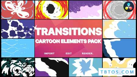 Videohive Cartoon Transitions DaVinci Resolve
