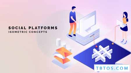 Videohive Social platforms Isometric Concept