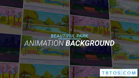 Videohive Beautiful park Animation background