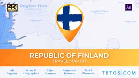 Videohive Finland Map Republic of Finland Travel Map
