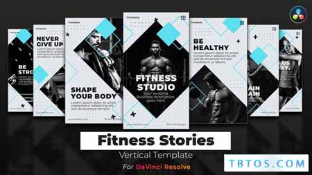 Videohive Fitness Stories DaVinci Resolve Template Vertical