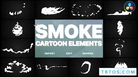 Videohive Flash FX Cartoon Smoke DaVinci Resolve