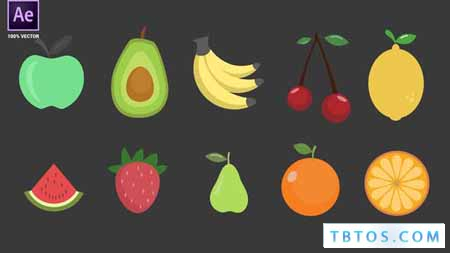 Videohive Fruits Icons Pack