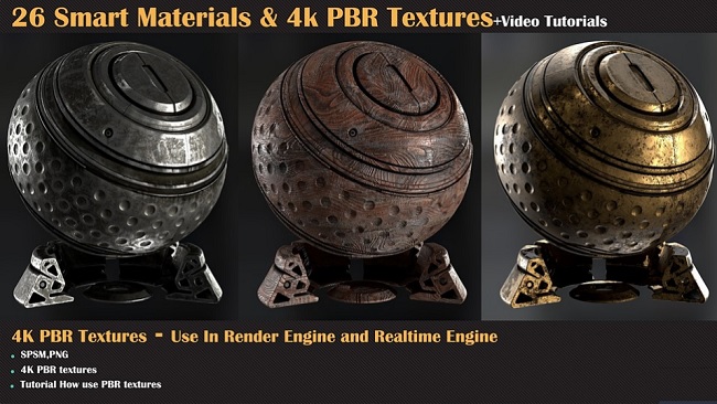 Cubebrush 26 Smart Materials 4K PBR Textures Video Tutorial