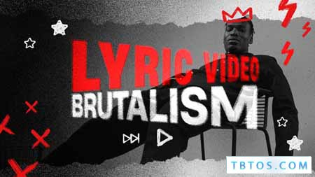 Videohive Lyric Video Brutalism Typography