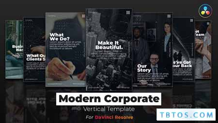 Videohive Modern Corporate DaVinci Resolve Template Vertical