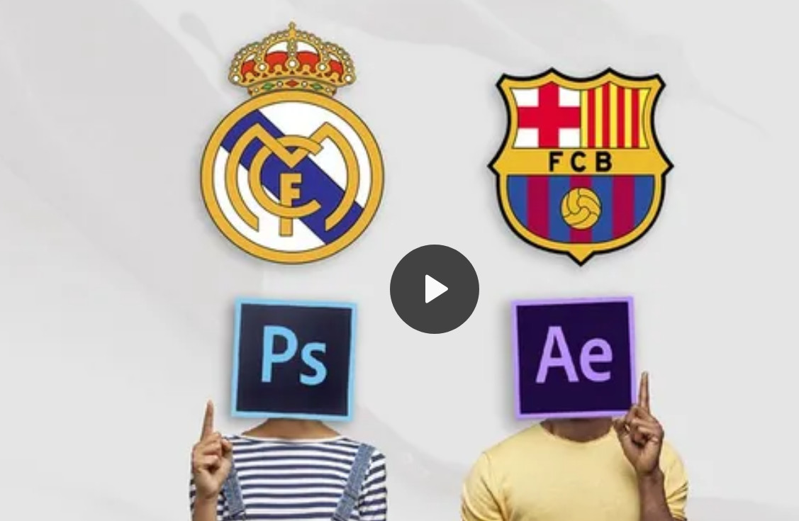 Logo Animation FC Barcelona Vs Real madrid After effects