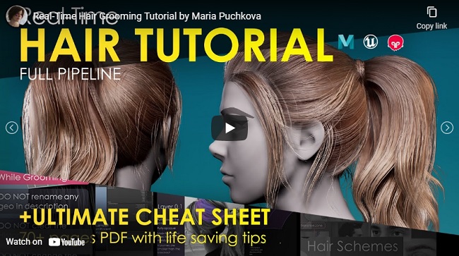 FlippedNormals Real time Hair Tutorial