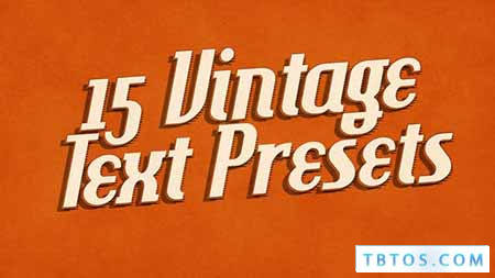 Videohive 15 Vintage Retro Text Presets
