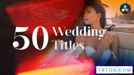 Videohive 50 Wedding Titles For DaVinci Resolve