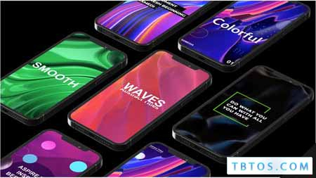 Videohive Abstract Titles Waves Mobile