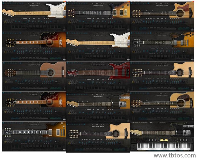 Ample Sound系列吉他贝斯音源集合包全部三代更新至21把吉他