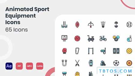 Videohive Animated Sport Equipment Icons