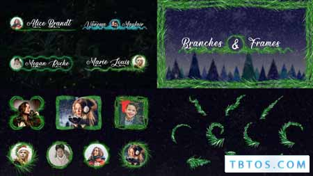 Videohive Christmas Branches And Vignettes After Effects