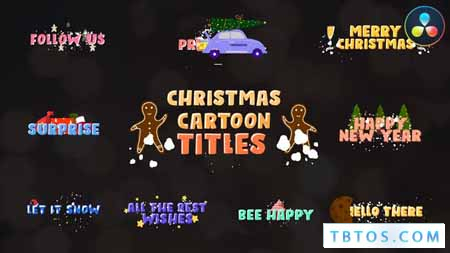 Videohive Christmas Cartoon Titles DaVInci Resolve