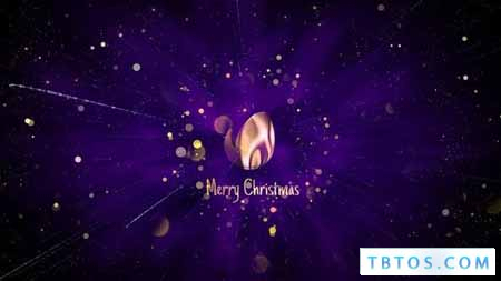 Videohive Christmas Logo Performance with Glitter Particles and Bokeh