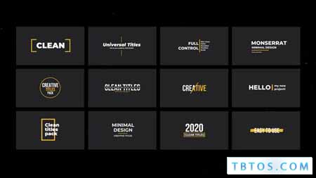 Videohive Clean Titles After Effects