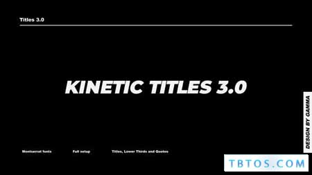 Videohive Kinetic Titles 3 0 After Effects