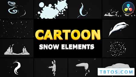 Videohive Cartoon Snow Elements DaVinci Resolve