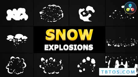 Videohive Cartoon Snow Explosions DaVInci Resolve