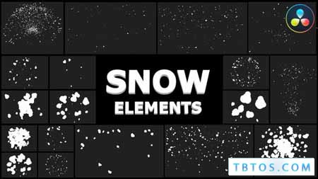 Videohive Cartoon Snowflakes Pack DaVinci Resolve