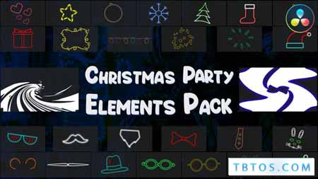Videohive Christmas Party Elements Pack DaVinci Resolve