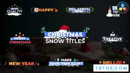 Videohive Christmas Snow Titles DaVinci Resolve