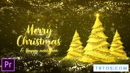 Videohive Golden Christmas Tree Wishes Premiere Pro