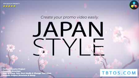 Videohive Japan Style Intro Romantic Titles Animation Promo DaVinci Resolve Template