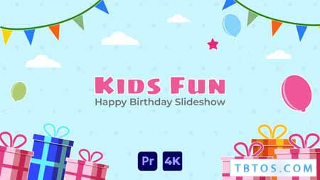 Videohive Kids Fun Happy Birthday Slideshow Premiere Pro MOGRT
