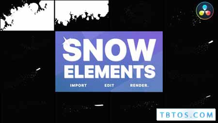 Videohive Magic Snow Elements DaVinci Resolve