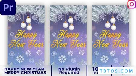 Videohive Merry Christmas Intro Happy New Year Intro Instagram stories MOGRT