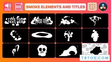 Videohive Smoke Elements And Titles DaVinci Resolve
