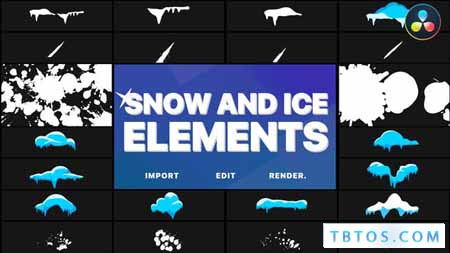 Videohive Snow And Ice Elements DaVinci Resolve