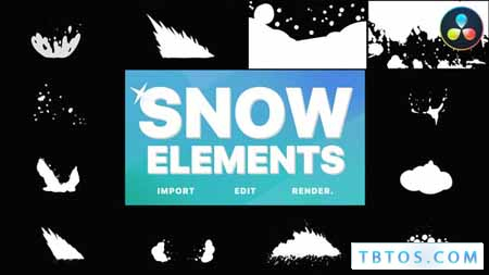 Videohive Snowy Elements DaVinci Resolve