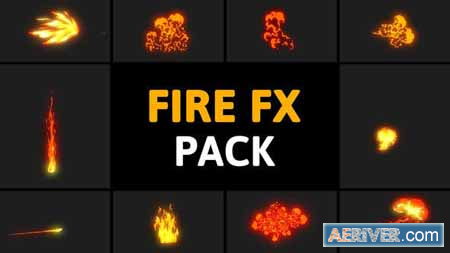Videohive Cartoon Fire Elements Pack