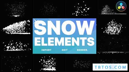 Videohive Christmas Snow Elements DaVinci Resolve