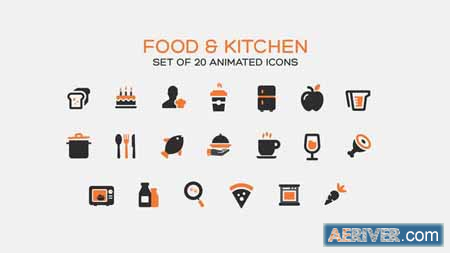 Videohive Food and Kitchen Icons