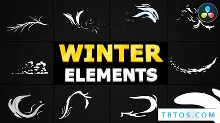 Videohive Hand Drawn Winter Elements DaVinci Resolve